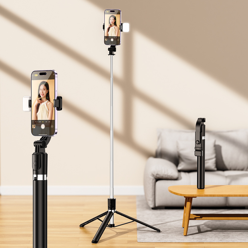Gậy chụp hình Bluetooth R1SL dài 1m7 có đèn LED